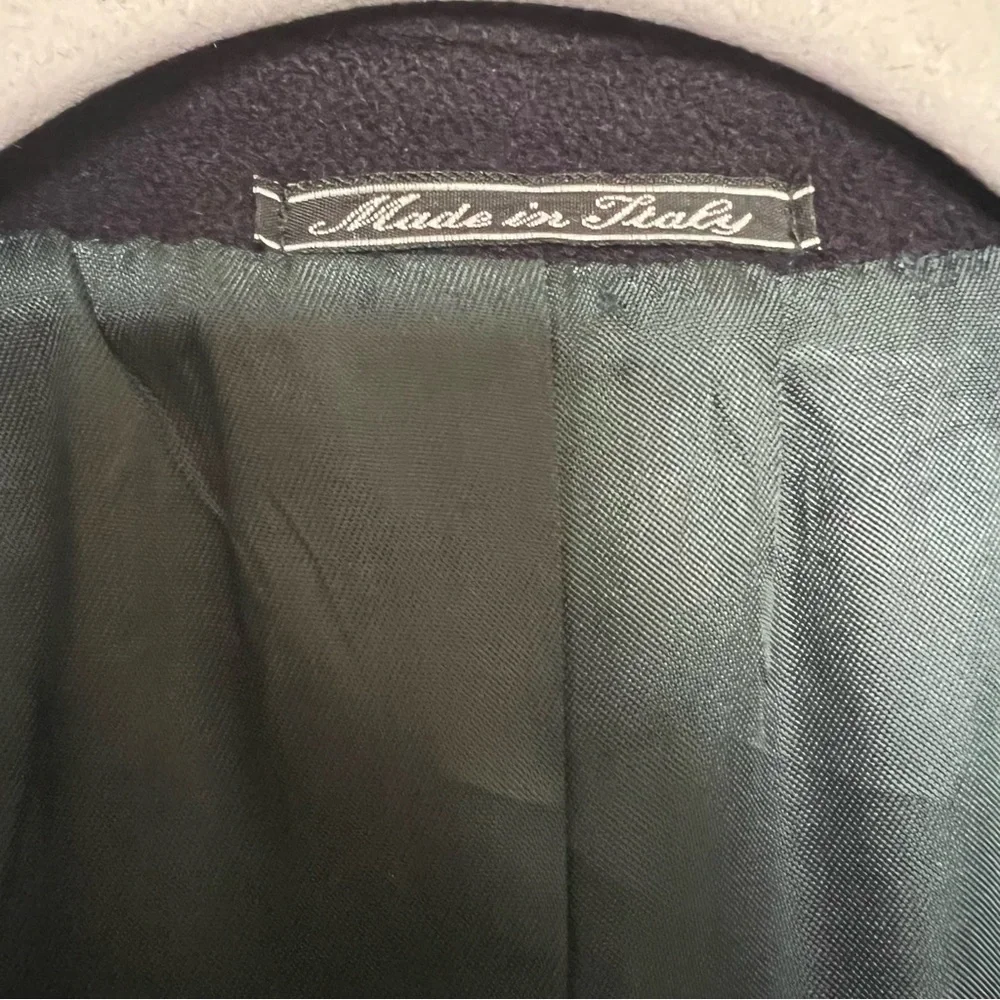 Vintage Metropolitan 100% Wool Double-Breasted Overcoat Made in Italy Size 40R